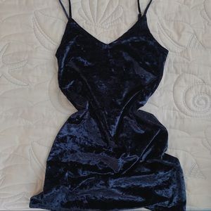 Navy velvet dress